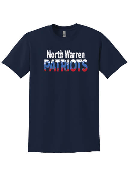 North Warren Patriots Ombre Short Sleeve T-Shirt navy