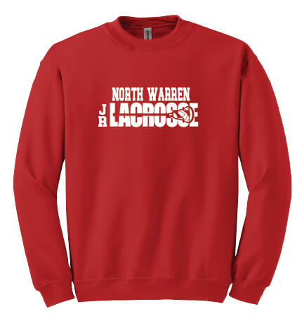 NW JR Lacrosse Crewneck Sweatshirt red