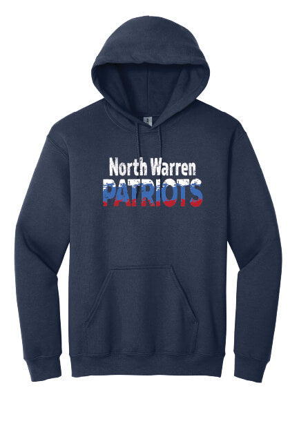 North Warren Patriots Ombre Hoodie navy