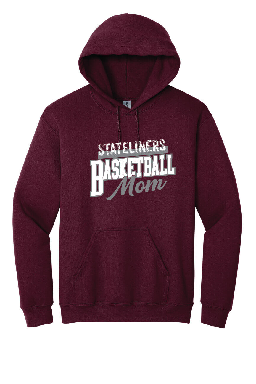 Basketball Mom Hoodie maroon