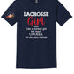 Lacrosse Girl Short Sleeve T-Shirt navy
