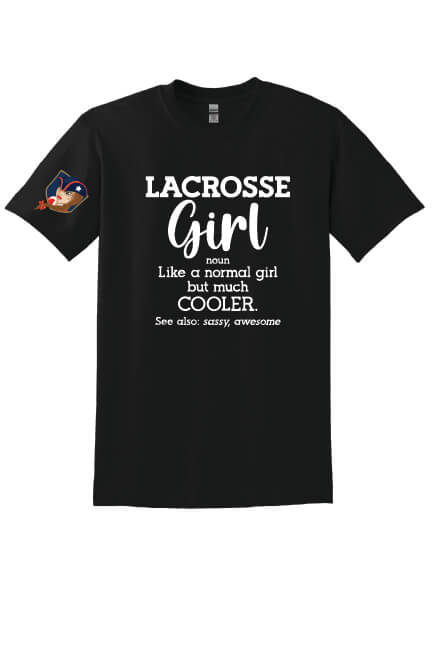 Lacrosse Girl Short Sleeve T-Shirt black