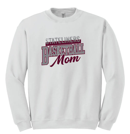 Basketball Mom Crewneck Sweatshirt white