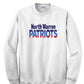 North Warren Patriots Ombre Crewneck Sweatshirt white