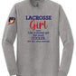 Lacrosse Girl Long Sleeve T-Shirt (Youth) gray