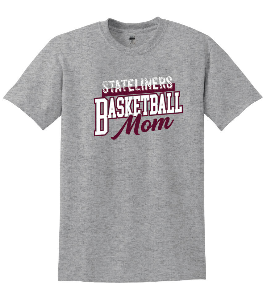 Basketball Mom Short Sleeve T-Shirt gray
