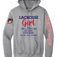 Lacrosse Girl Hoodie (Youth) gray