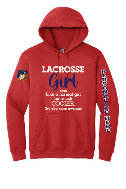 Lacrosse Girl Hoodie red