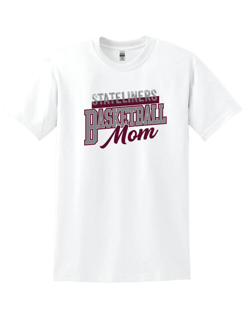 Basketball Mom Short Sleeve T-Shirt white