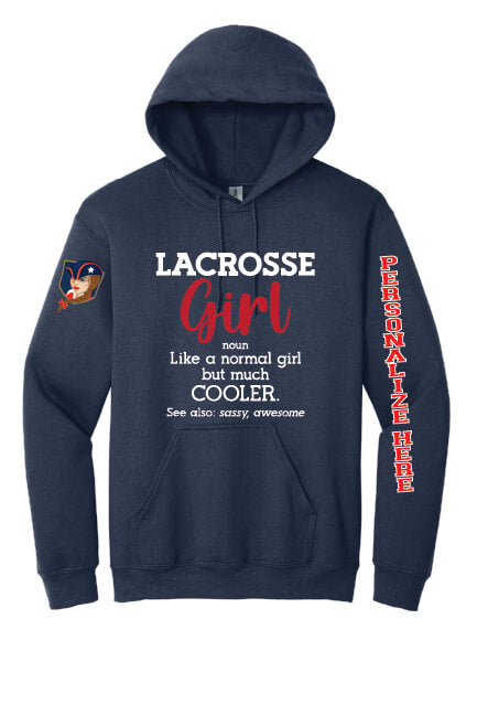 Lacrosse Girl Hoodie navy