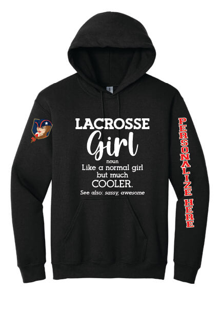 Lacrosse Girl Hoodie (Youth) black