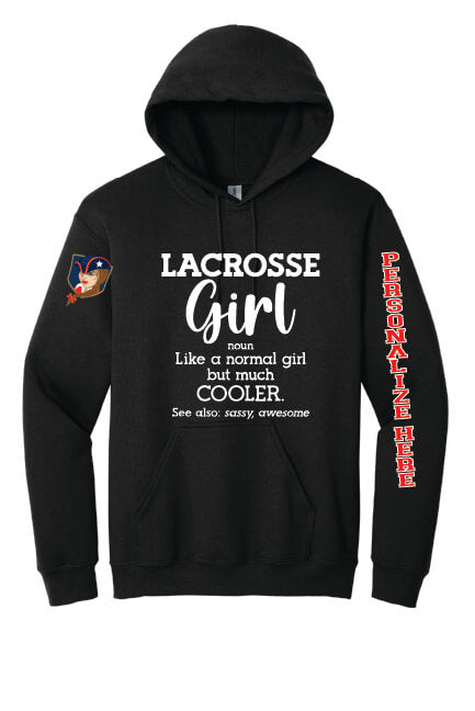 Lacrosse Girl Hoodie black