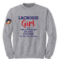 Lacrosse Girl Crewneck Sweatshirt (Youth) gray