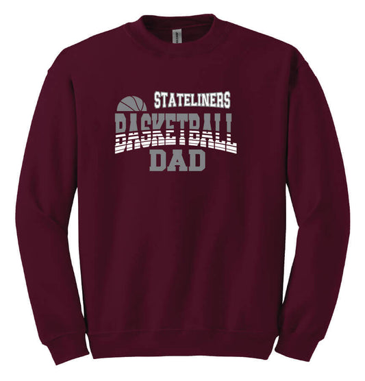 Basketball Dad Crewneck Sweatshirt maroon