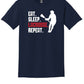 Eat Sleep Lacrosse Repeat Short Sleeve T-Shirt (Youth) navy