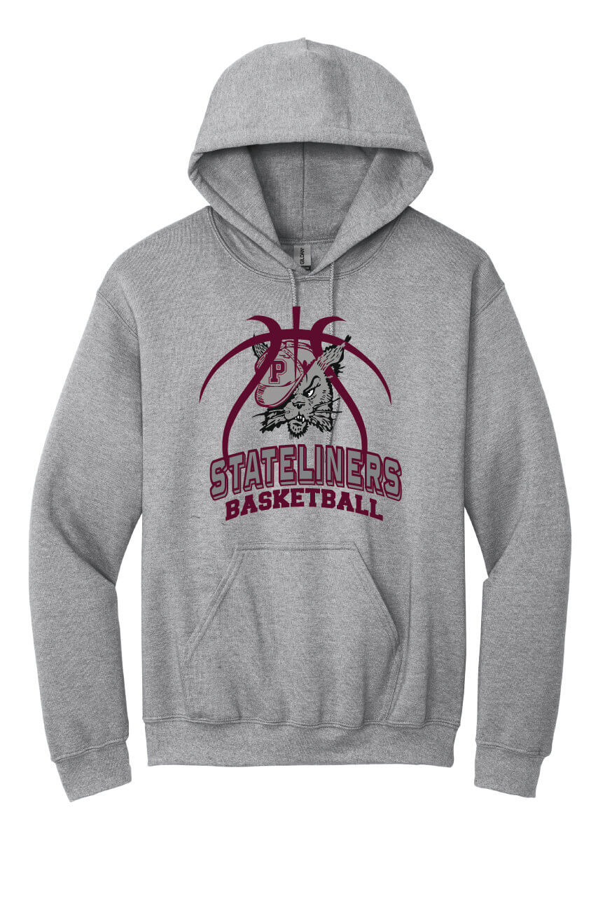 Stateliners Basketball Bobcat Hoodie (Youth) gray