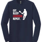Eat Sleep Lacrosse Repeat Long Sleeve T-Shirt navy