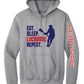 Eat Sleep Lacrosse Repeat Hoodie gray