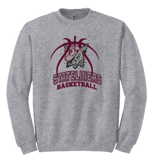 Stateliners Basketball Bobcat Crewneck Sweatshirt gray