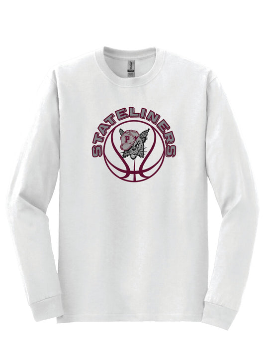 Stateliners Bobcat Long Sleeve T-Shirt (Youth) white