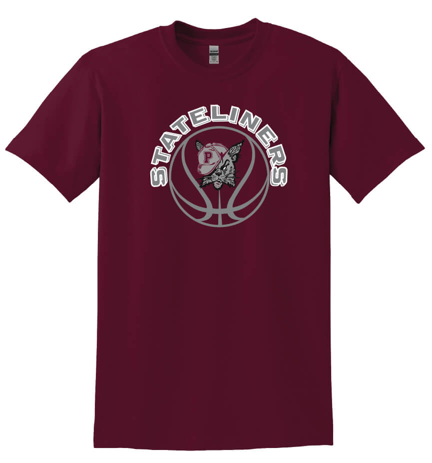 Stateliners Bobcat Short Sleeve T-Shirt (Youth) maroon