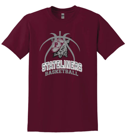 Stateliners Basketball Bobcat Short Sleeve T-Shirt (Youth) maroon