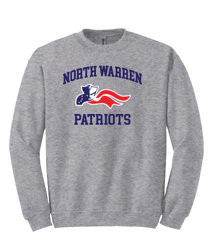 North Warren Patriots III Crewneck Sweatshirt gray