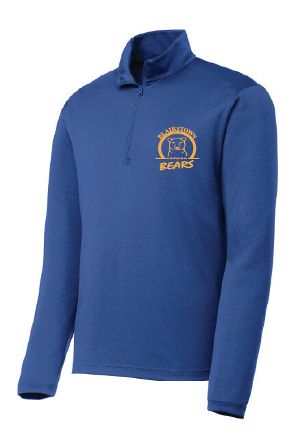 Men's 1/4 Zip Pullover royal with yellow logo